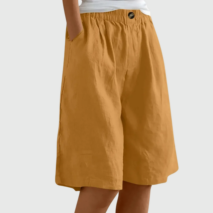 Ella Elastic Waist Wide Leg Shorts