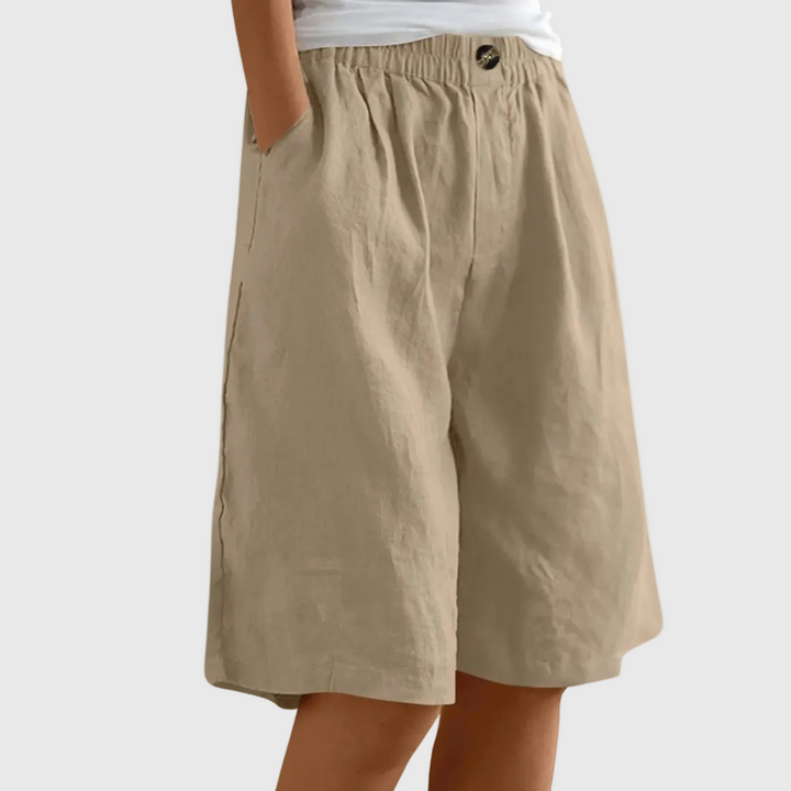 Ella Elastic Waist Wide Leg Shorts