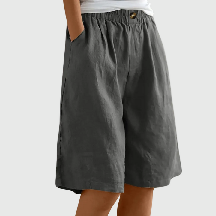 Ella Elastic Waist Wide Leg Shorts