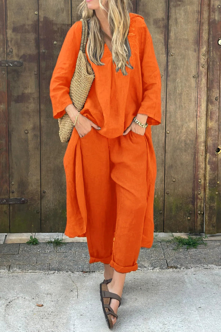 Odette | Elegant Loose V-Neck Set