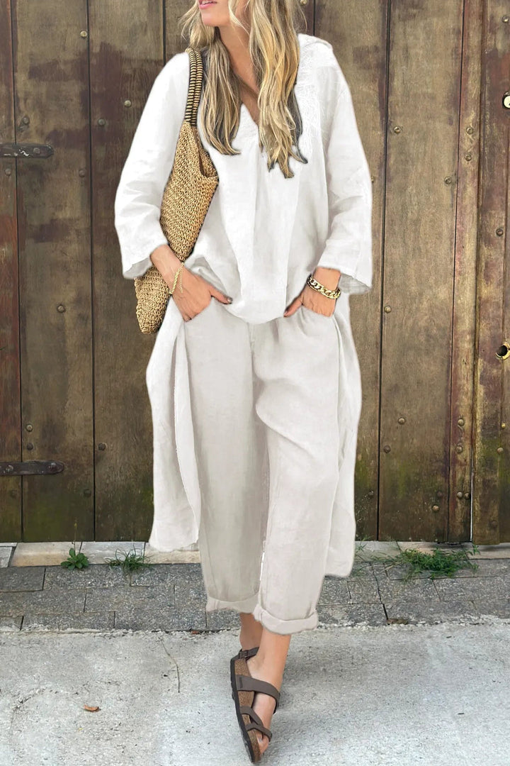 Odette | Elegant Loose V-Neck Set