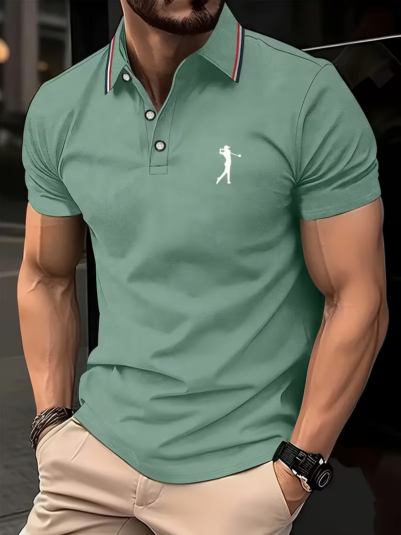 Laurence | Casual Short-Sleeve Golf Printed Shirt