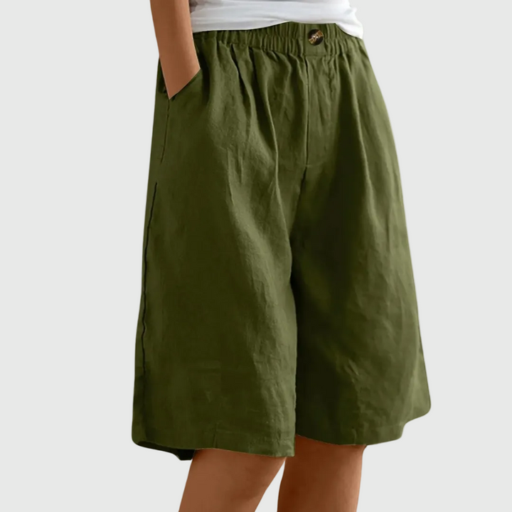 Ella Elastic Waist Wide Leg Shorts