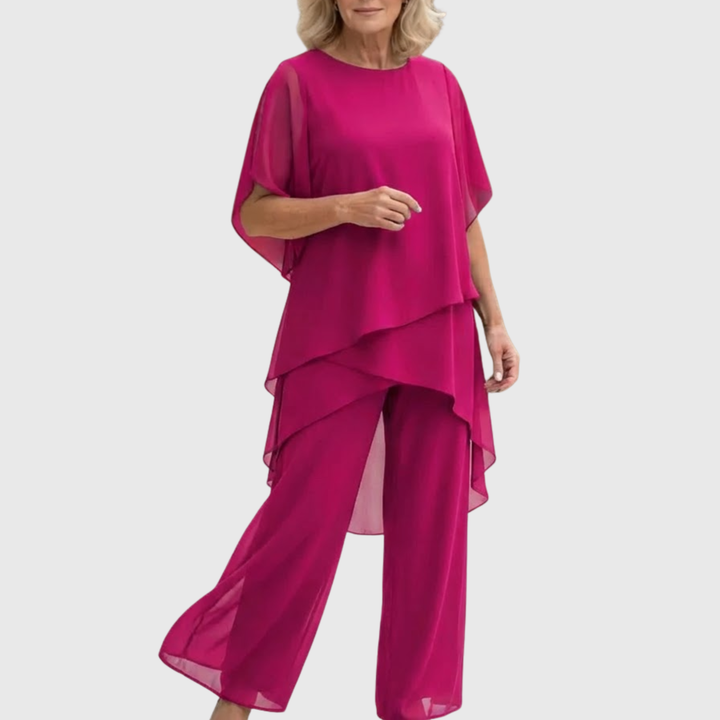Linda | Draped Palazzo Trouser Set