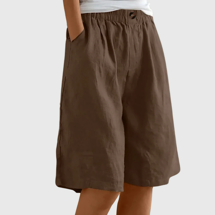 Ella Elastic Waist Wide Leg Shorts