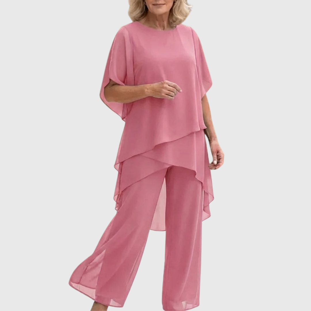 Linda | Draped Palazzo Trouser Set