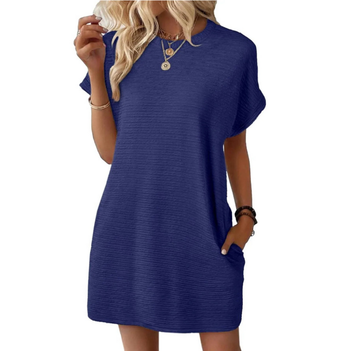 Amelie | Minimalist Round Neck Summer Dress