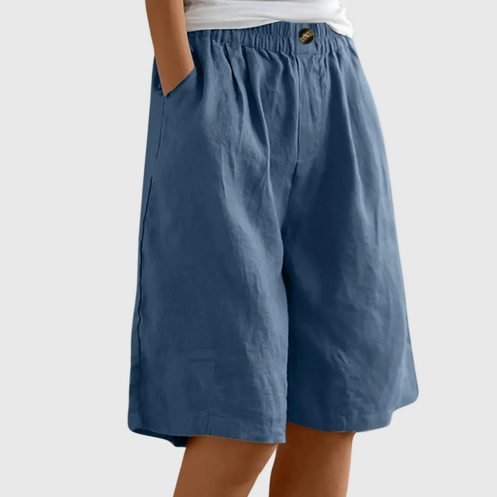 Ella Elastic Waist Wide Leg Shorts