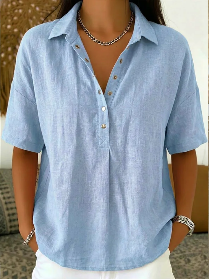 Mariam | Blouse with collar and button detail