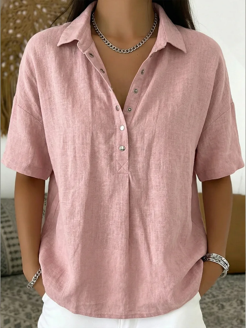 Mariam | Blouse with collar and button detail
