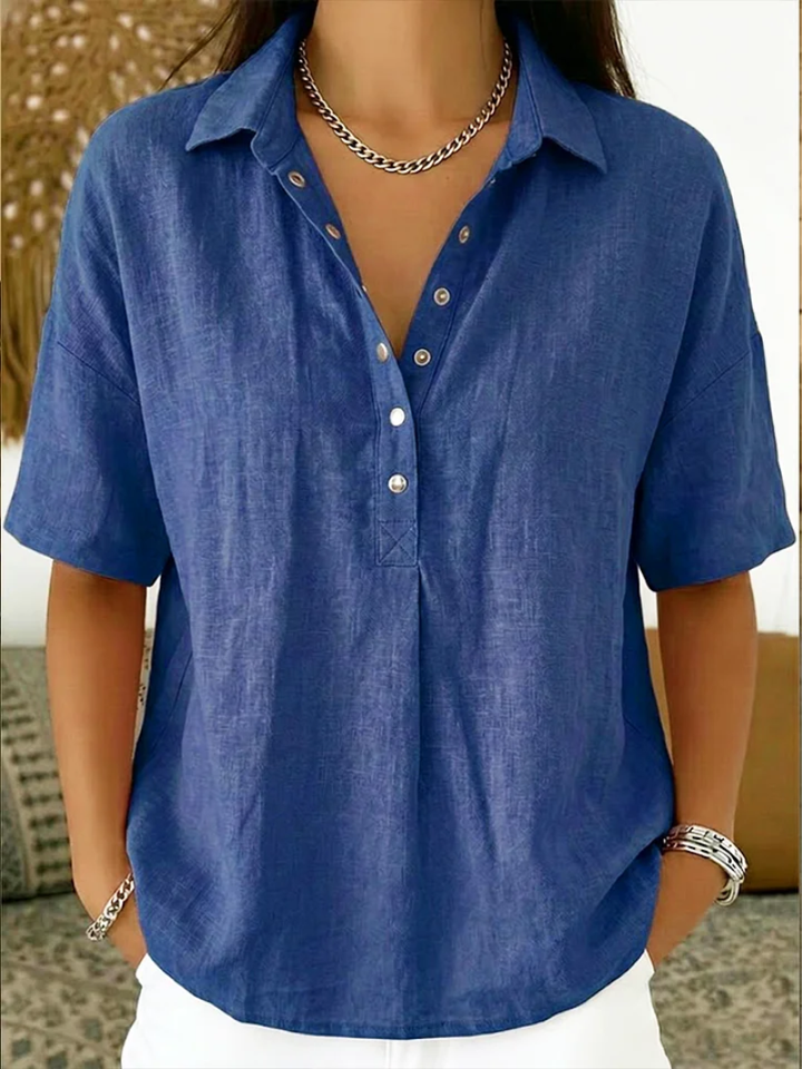 Mariam | Blouse with collar and button detail