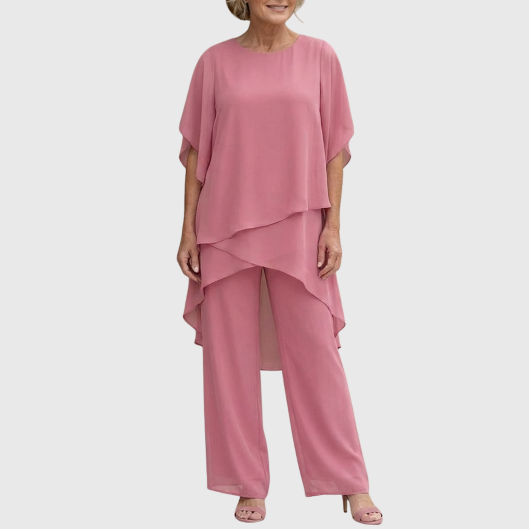 Linda | Draped Palazzo Trouser Set