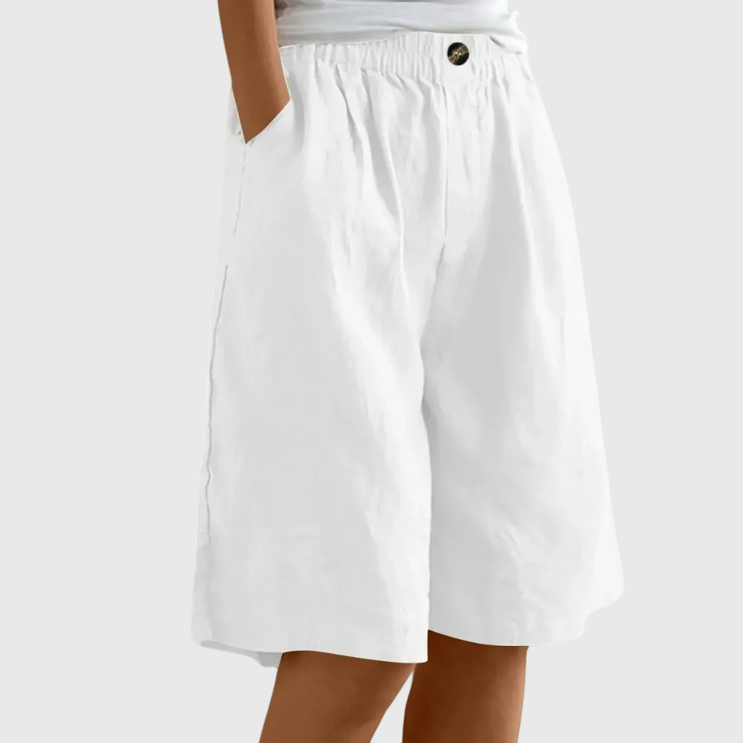 Ella Elastic Waist Wide Leg Shorts