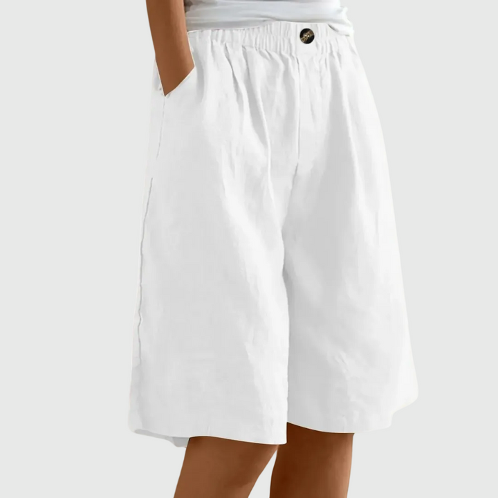 Ella Elastic Waist Wide Leg Shorts