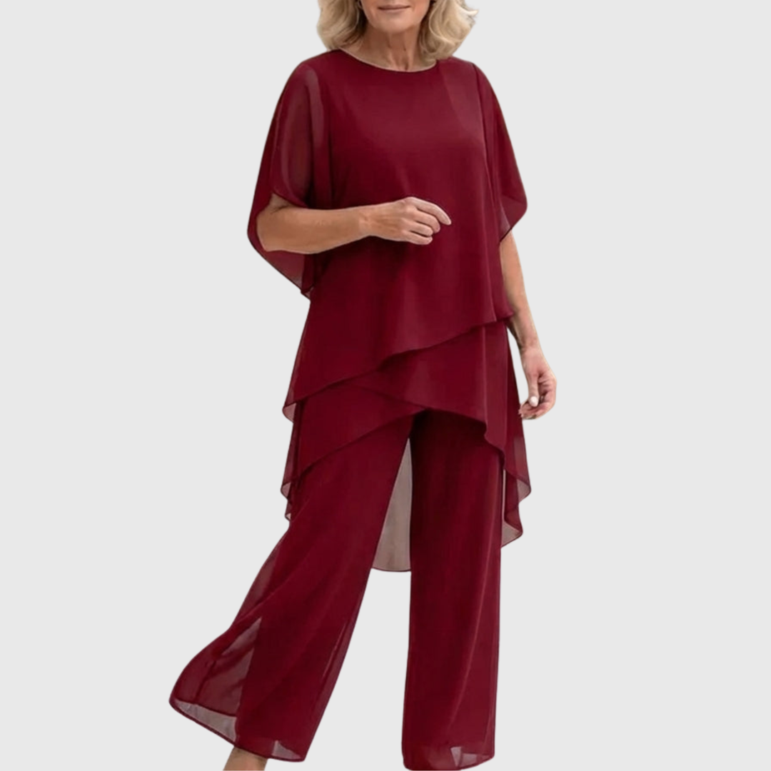 Linda | Draped Palazzo Trouser Set