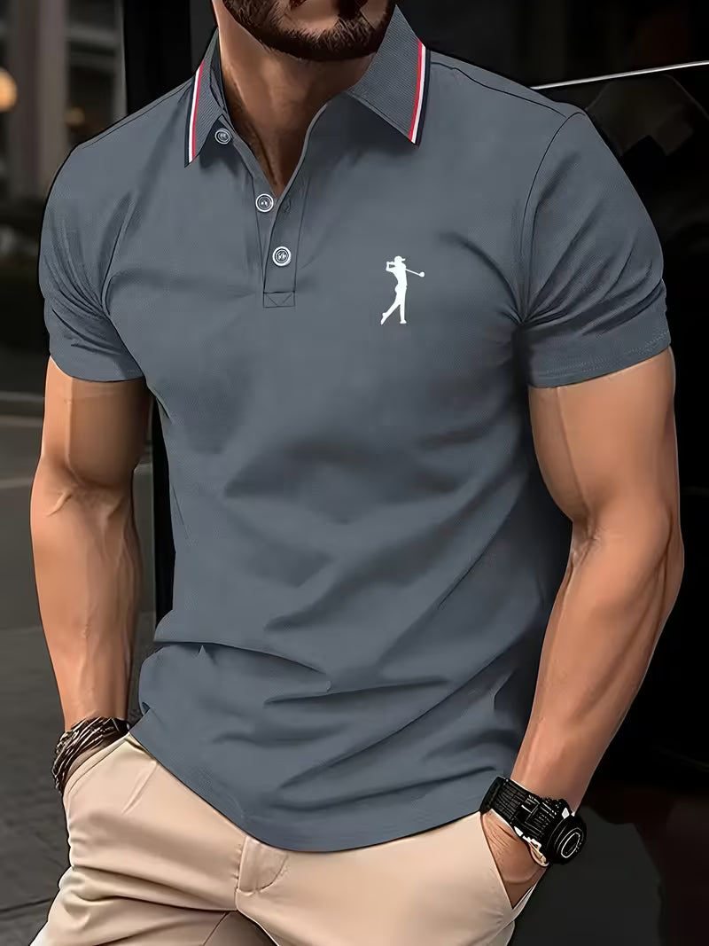 Simeon | Casual Short-Sleeve Golf Printed Shirt
