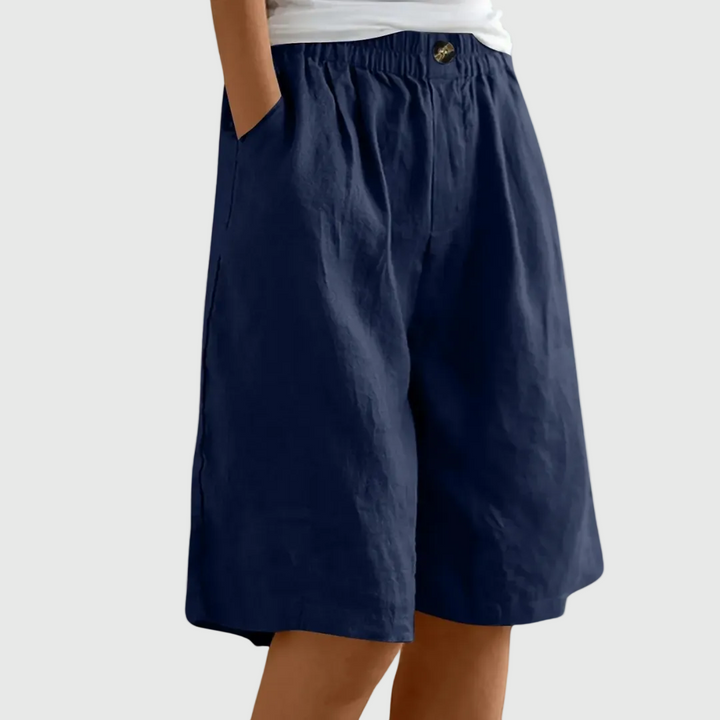 Ella Elastic Waist Wide Leg Shorts