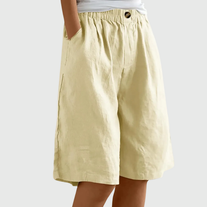 Ella Elastic Waist Wide Leg Shorts