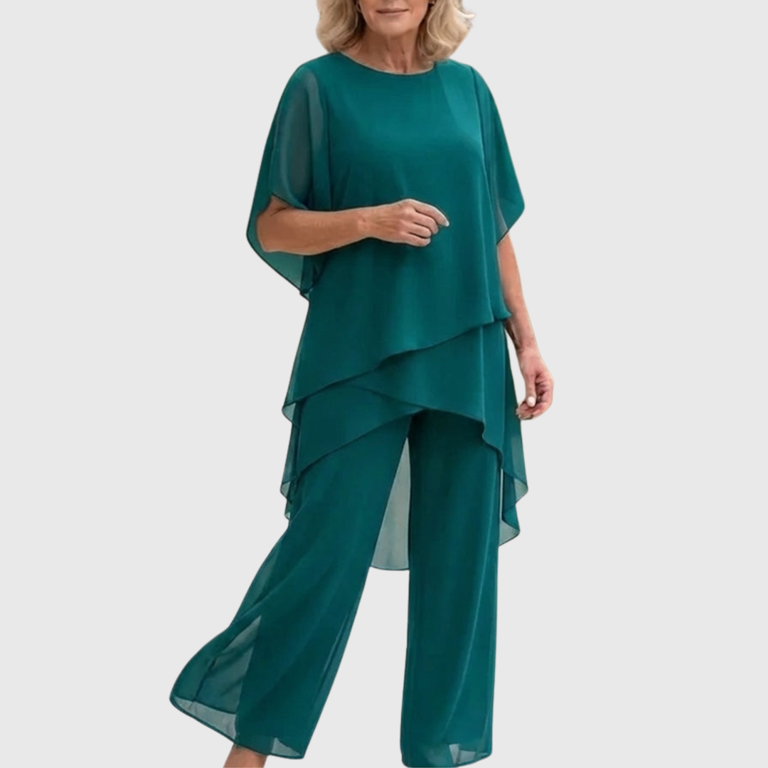 Linda | Draped Palazzo Trouser Set