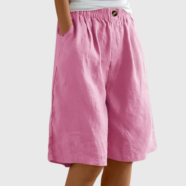 Ella Elastic Waist Wide Leg Shorts