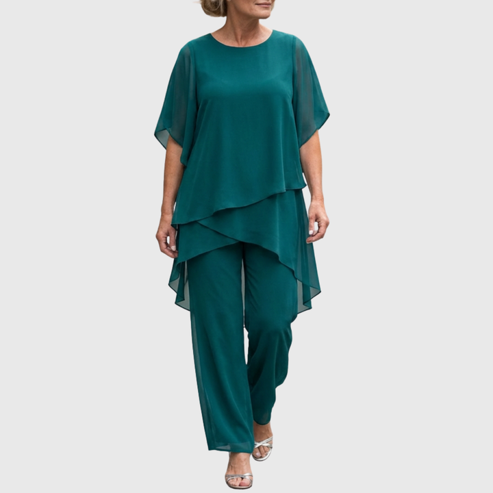 Linda | Draped Palazzo Trouser Set