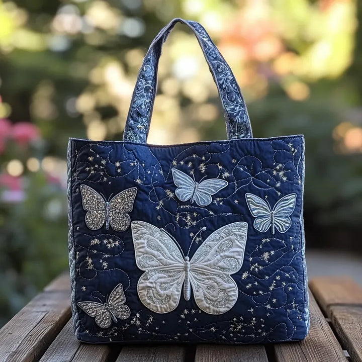 Handcrafted Bag - Silver Butterfly
