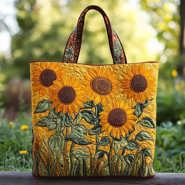 Classic Padded Tote Bag - Sunflowers