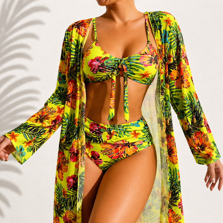 Dilan | Elegant Tropical Marie 3-Piece Bikini