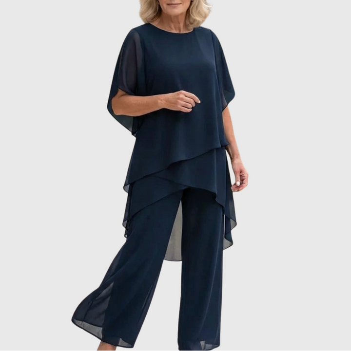 Linda | Draped Palazzo Trouser Set