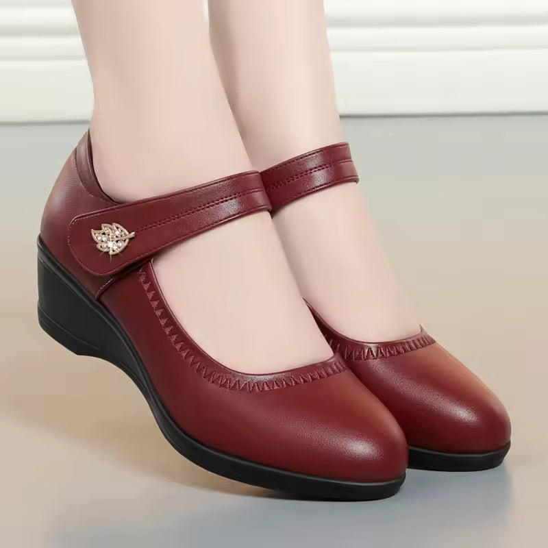 Amelia | Casual Round Toe Soft Leather Shoes