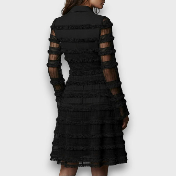 Cornelia | Timeless V-Neck Long Sleeve Dress