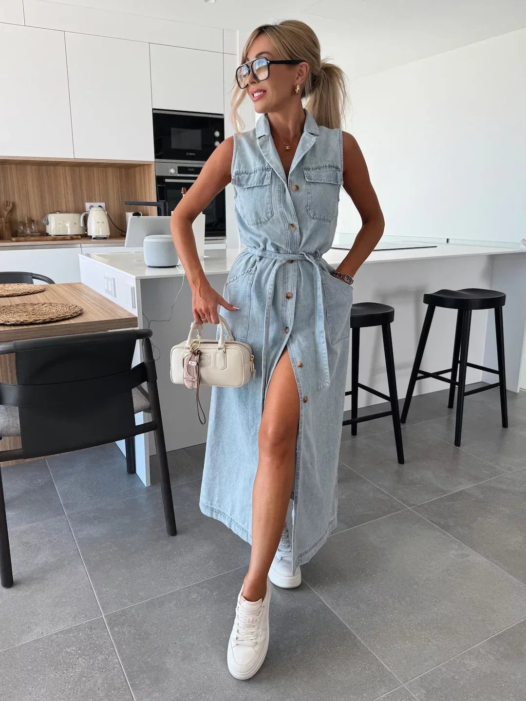 Isabel | Maxi Denim Dress