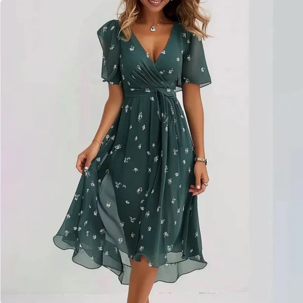 Camila | V-Neck Short Sleeve Summer Dress