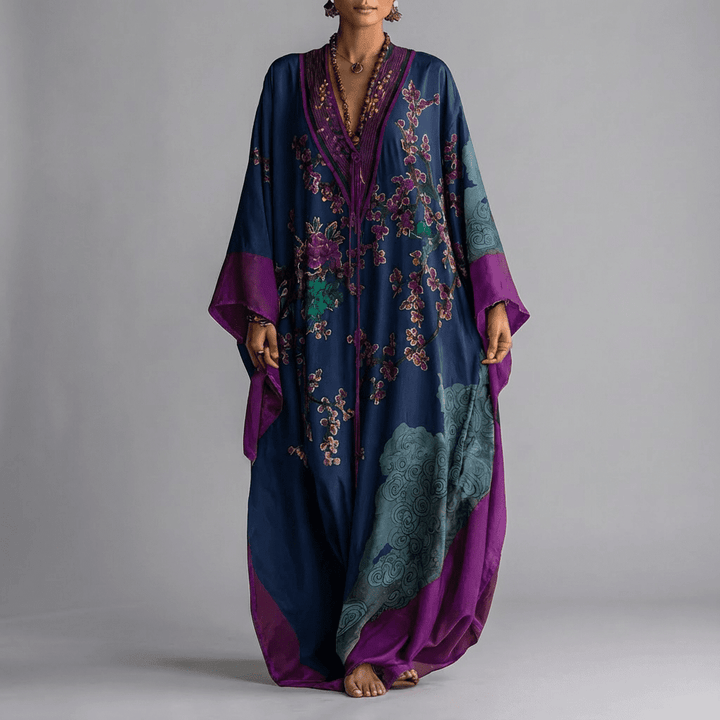 Emma | Blossom Batwing Sleeve Maxi Dress