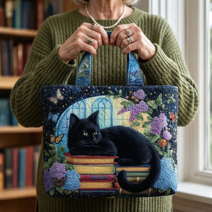 Artisan Bag - Black Cat on Books