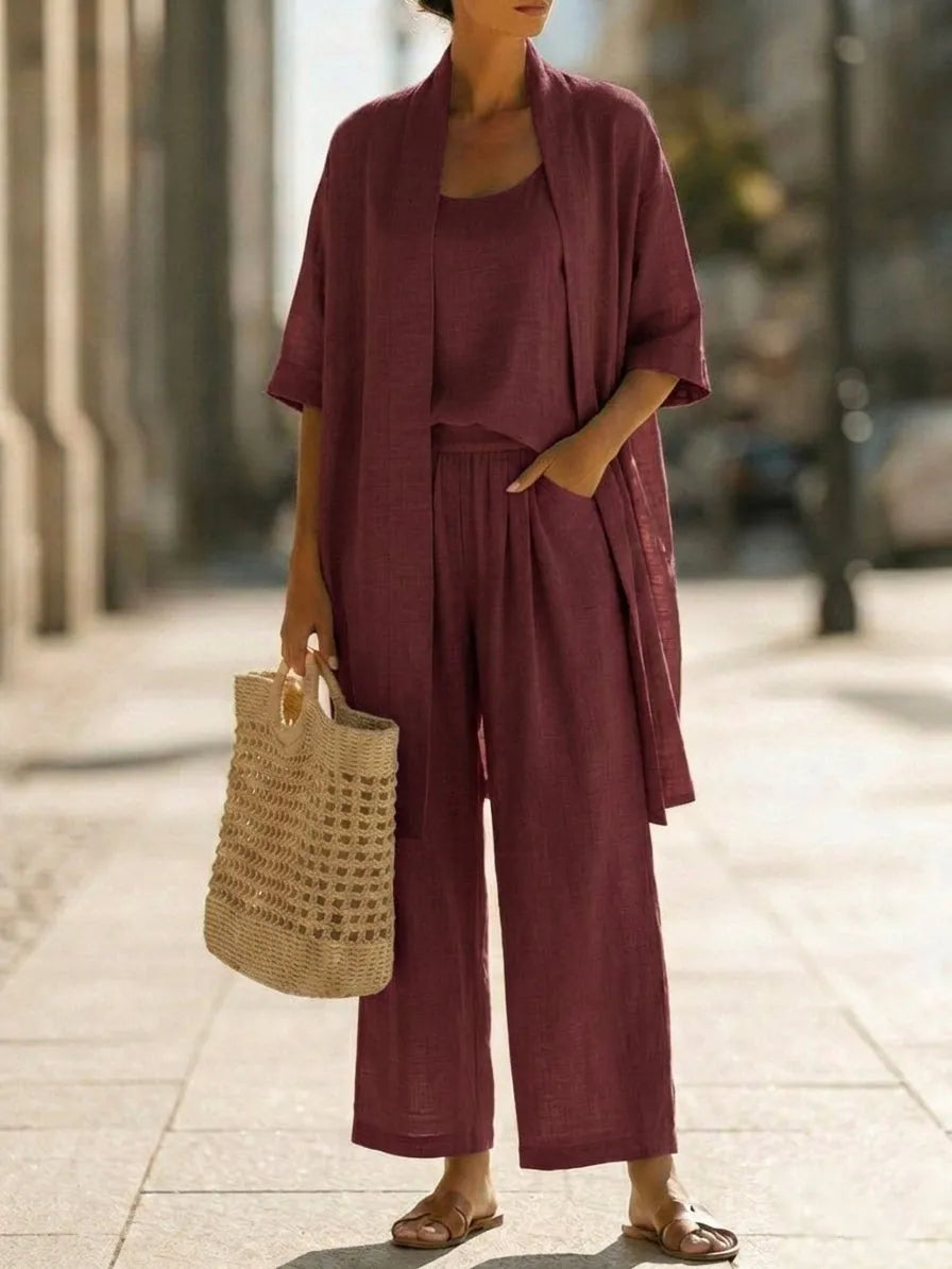 Lightweight Breathable Elegant 3-Piece Minimalist Set